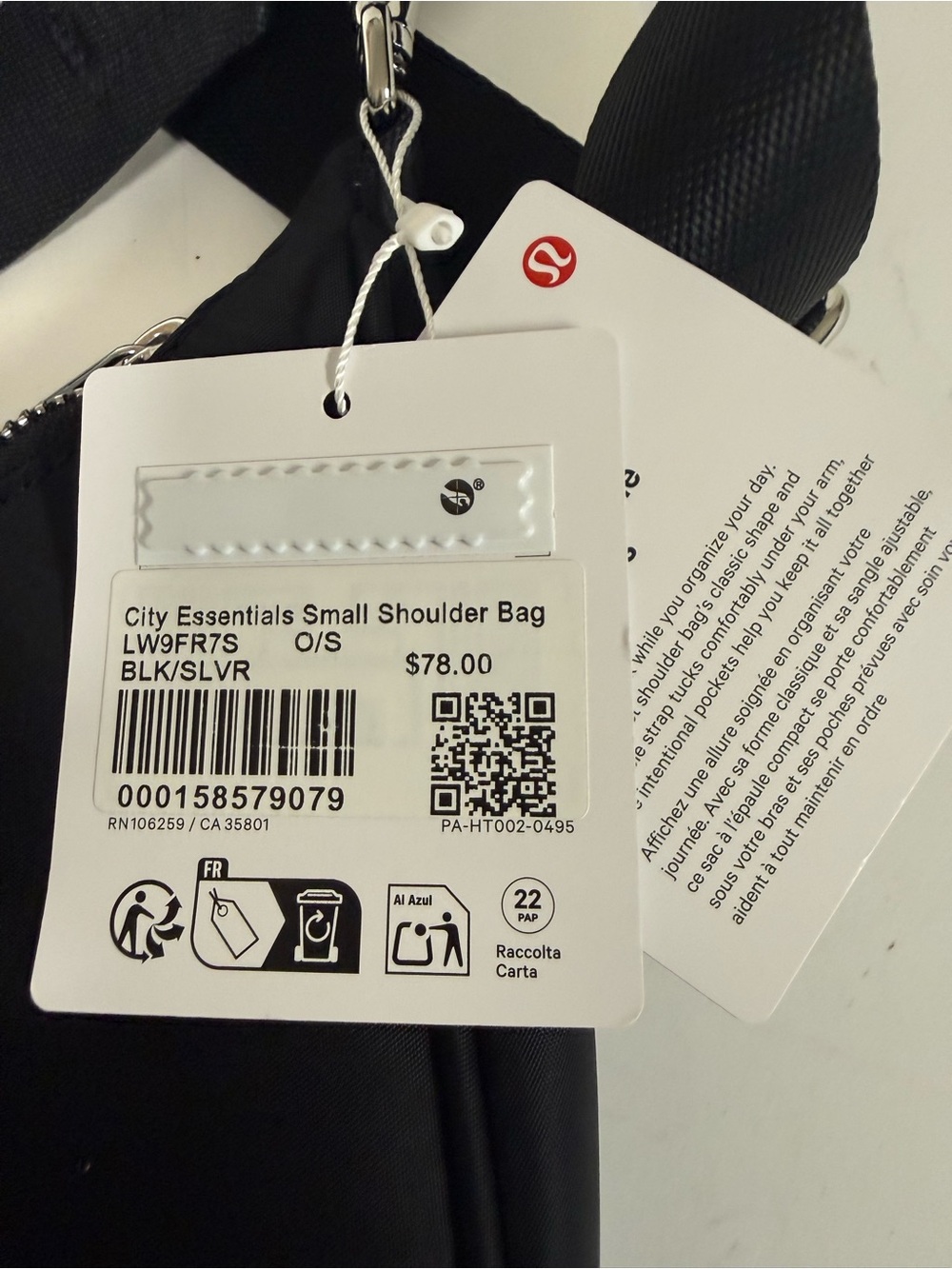 lululemon Small Shoulder Bag Black Convertible - Picture 3 of 15